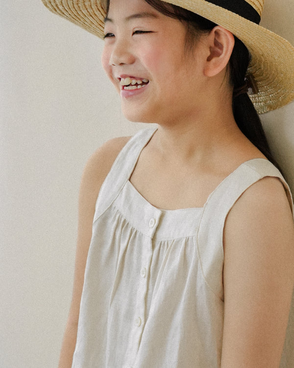 亞麻無袖背心