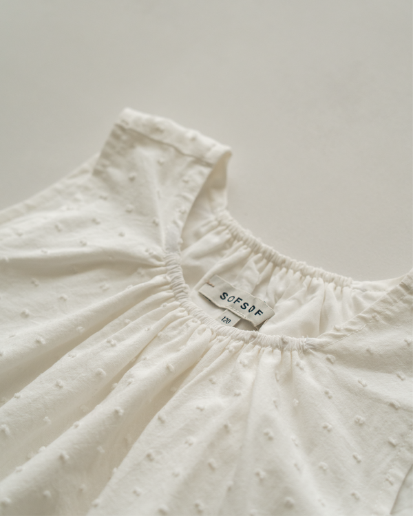 點點刺繡傘擺洋裝